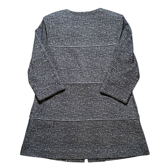 Cabi The Times Jacket Black White Tweed Open Front Cardigan Coat Women’s Medium - Picture 4 of 9